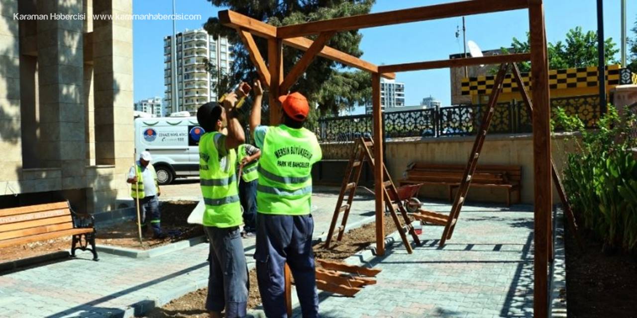 Mersin Büyükşehir Belediyesi’nden Cem Evi Bahçesine Peyzaj Düzenlemesi Yapıldı