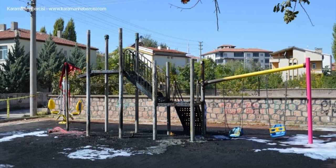 Aksaray'da Çocuk Parkında Yangın