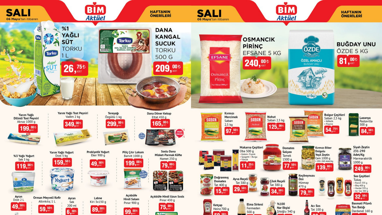 BİM’de Süt Ürünleriyle Bakliyata İndirim Geliyor! BİM 6 Mayıs Aktüel Kataloğu!