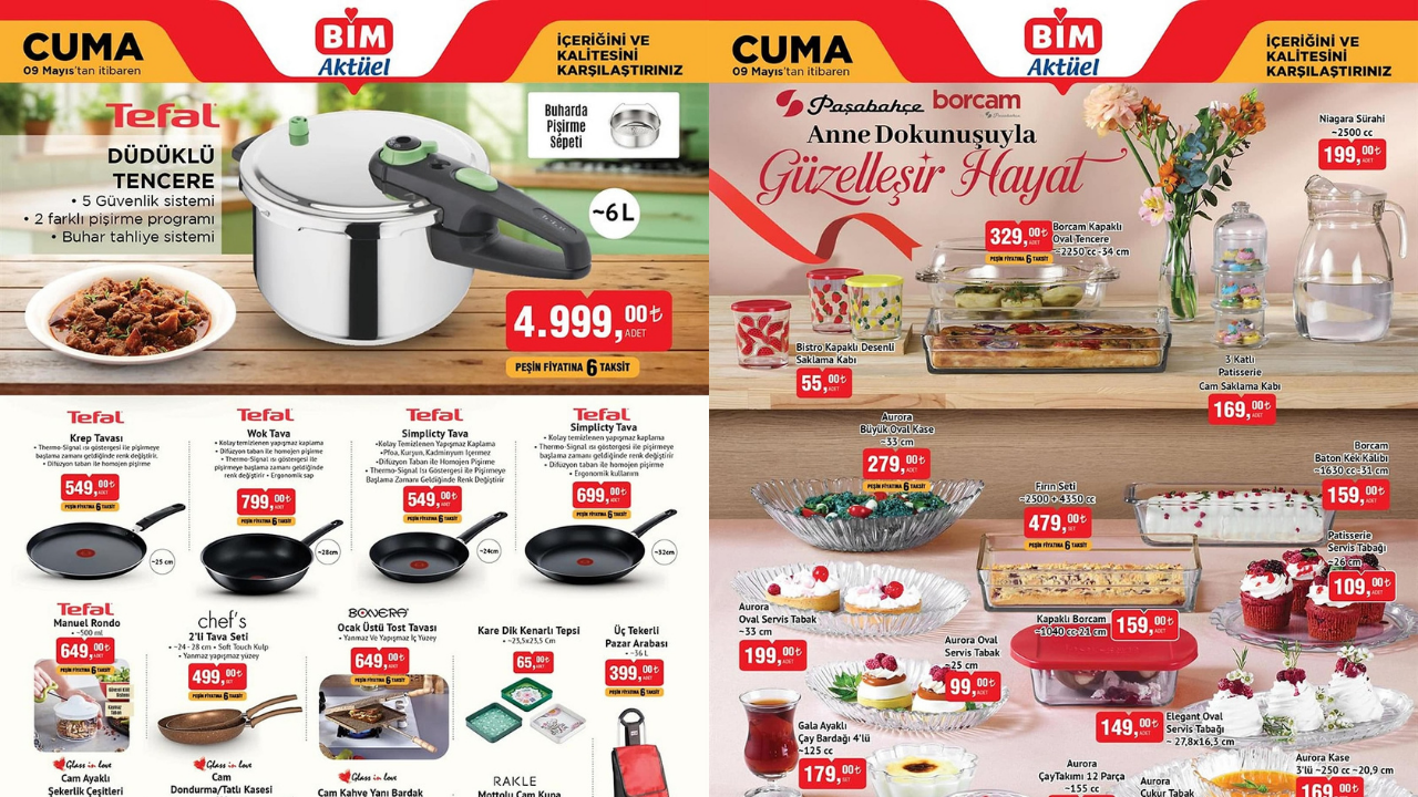 BİM’de Tefal ve Borcam Ürünlerine İndirim Geliyor! BİM 9 Mayıs Aktüel Kataloğu!