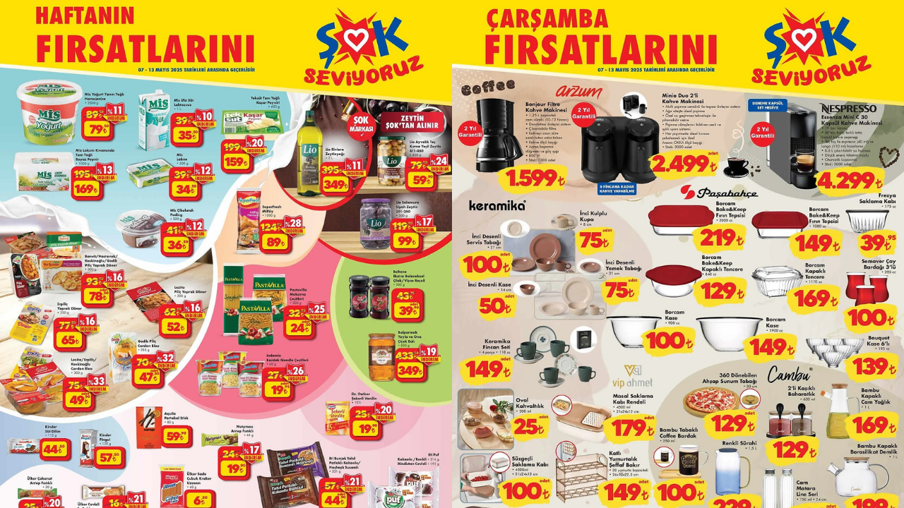 ŞOK’a Yüzde 40 İndirim Geldi! ŞOK 7-13 Mayıs Aktüel Kataloğu!