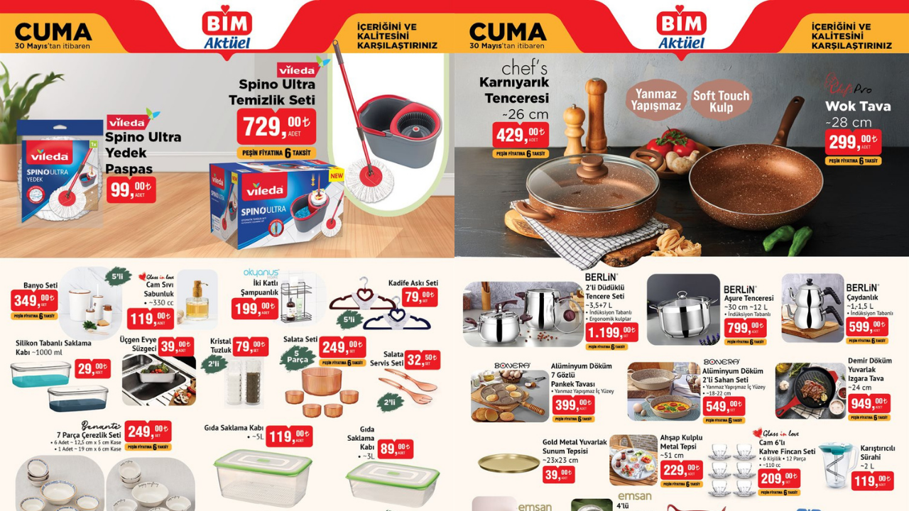 BİM’de Bayram Öncesi Vileda Temizlik Seti Geliyor! BİM 30 Mayıs Aktüel Kataloğu!