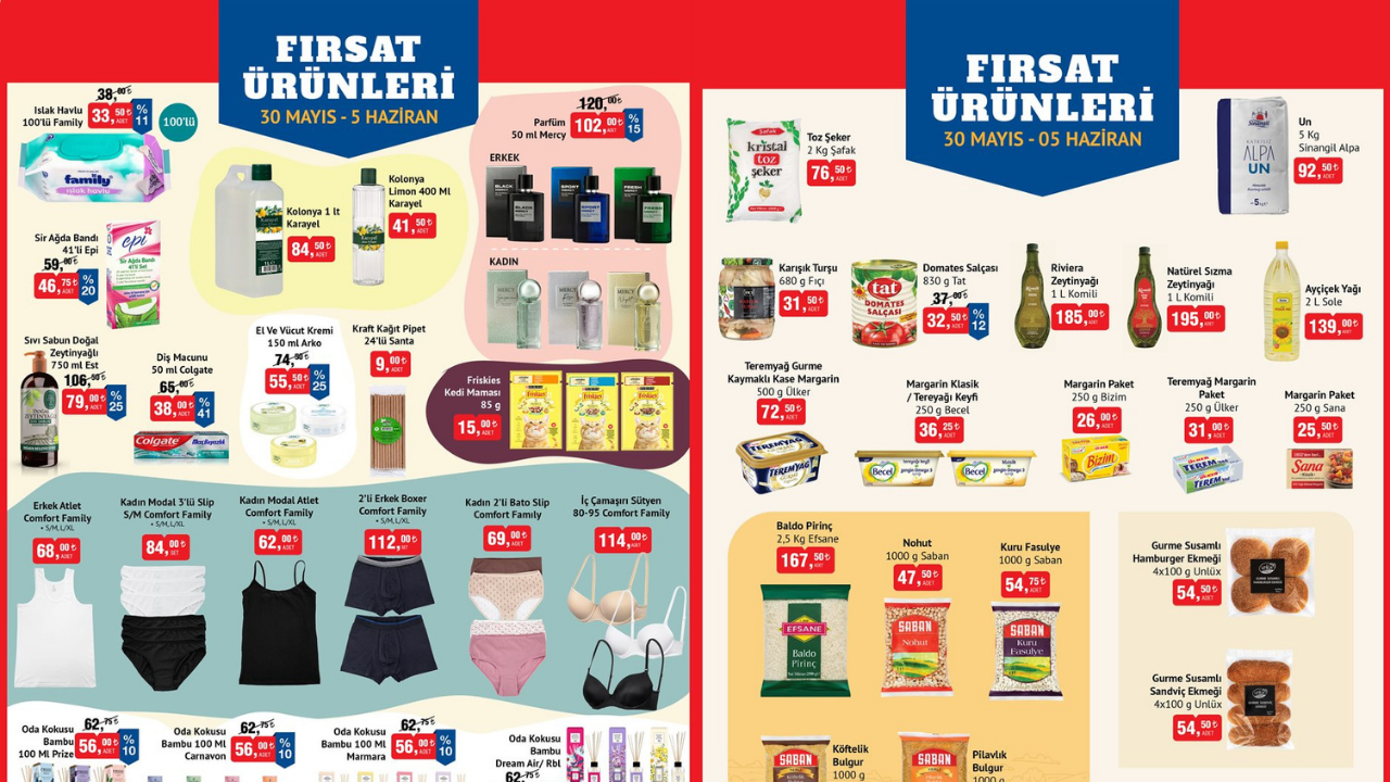 BİM Kolonya, Şeker, Baklagil ve Süt Ürünlerine İndirim Geliyor! BİM 30 Mayıs-5 Haziran Aktüel Kataloğu!