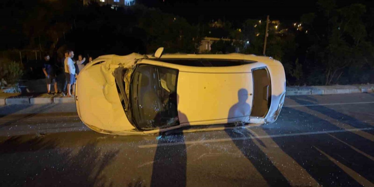 Takla Atan Araçtan Burnu Bile Kanamadan Çıktı