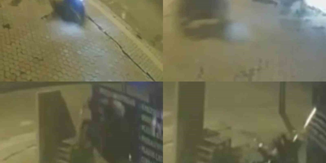 Motosikletli Böyle Kaza Yaptı: O Anlar Kamerada