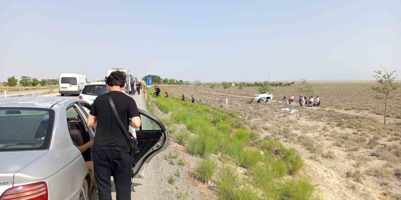 Konya’da Otomobil Devrildi: 4 Yaralı