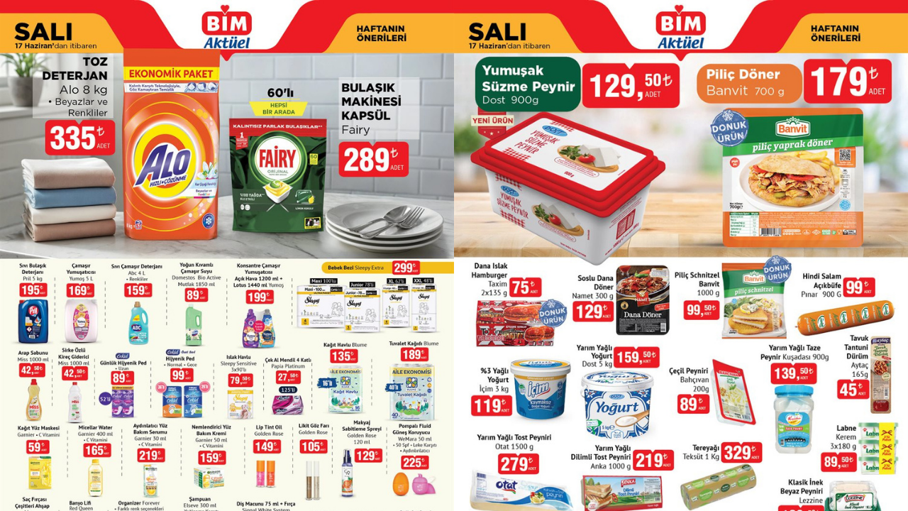 BİM’de Alo, Fairy ve Banvit Ürünlerine İndirim Geliyor! BİM 17 Haziran Aktüel Kataloğu!