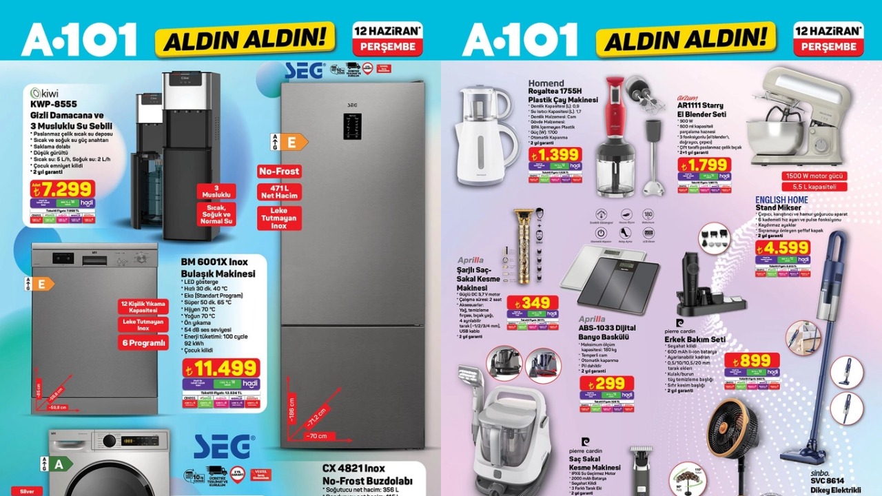 A101’e Su Sebili ve Vantilatör Geliyor! A101 12 Haziran Aktüel Kataloğu!