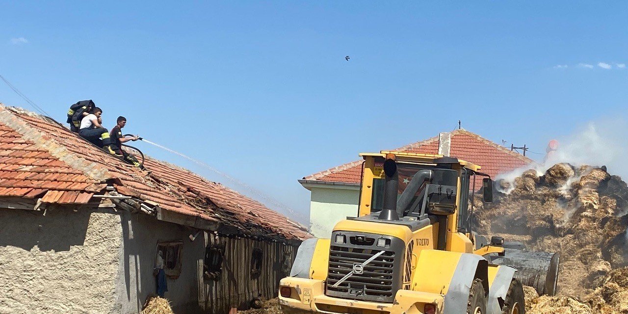 Kulu’da Saman Balyası Yangını