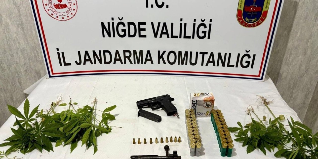 Niğde’de Jandarmadan Uyuşturucu Ve Ruhsatsız Silah Operasyonu