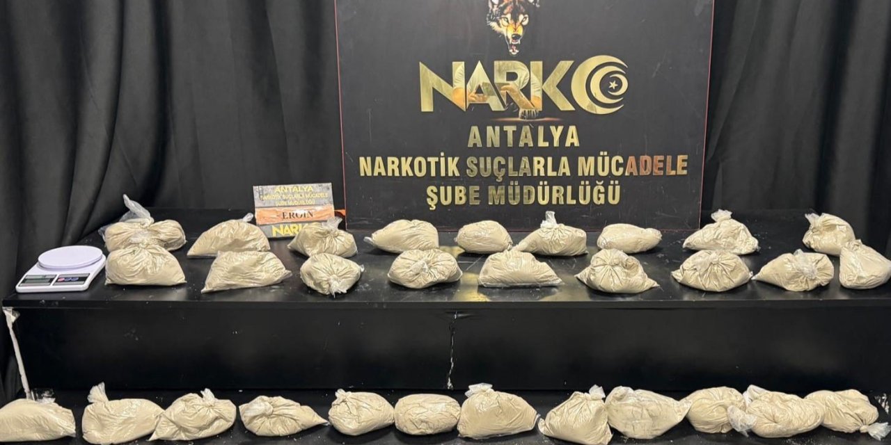 Antalya’da 15 Kilogram Eroin Ele Geçirildi