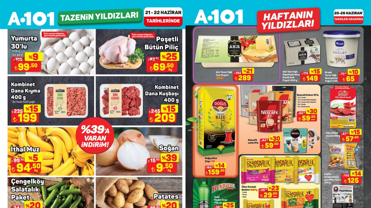 A101’de 30’lu Yumurta ve Kıymaya İndirim Geldi! A101 26 Haziran Aktüel Kataloğu!