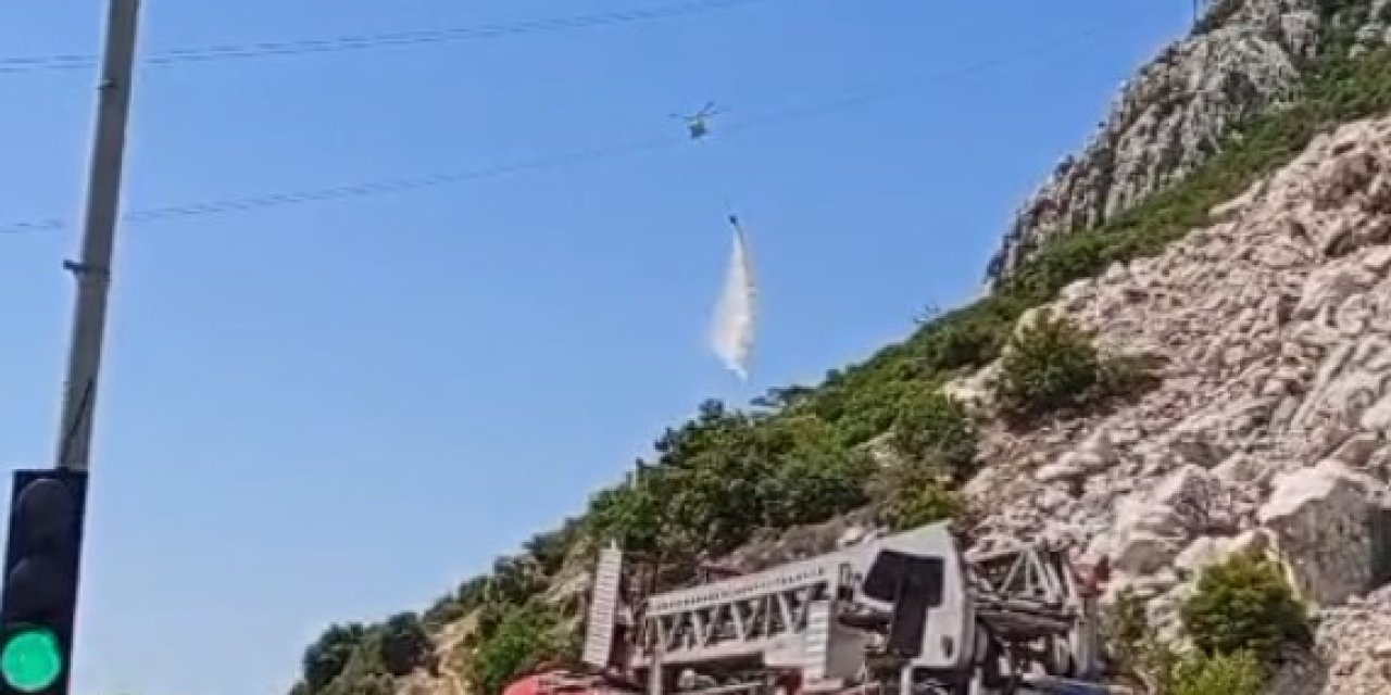 Antalya’da Ormanlık Alanda Yangın