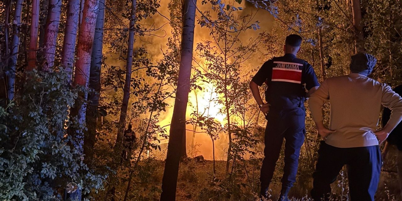 Karaman’da Baraka Yangını