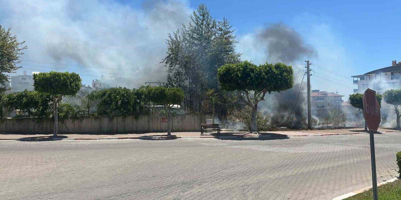 Manavgat’ta Çıkan Çalılık Yangını Korkuttu