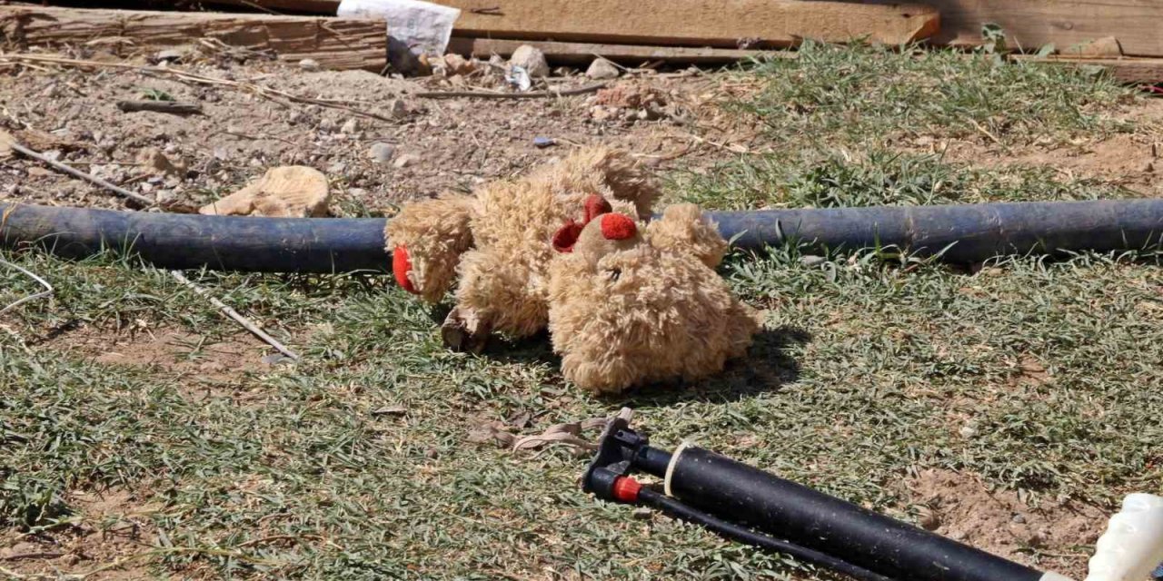 Yangında Oyuncaklarını Bırakıp Ebeveynlerine Yardım Ettiler