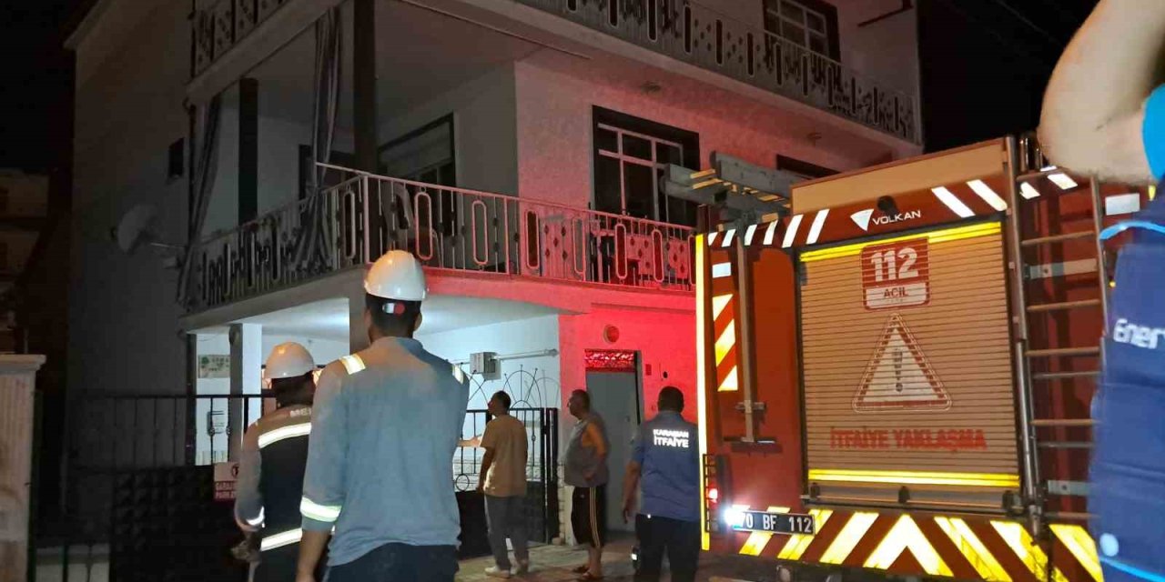 Karaman’da Ev Yangını Korkuttu