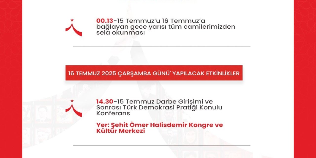 Niğde’de 15 Temmuz Şehitleri Dualarla Anılacak