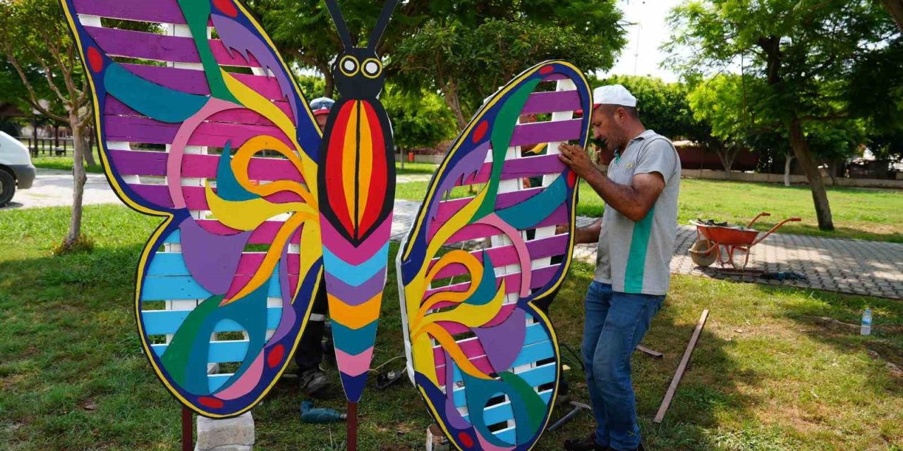 Erdemli’de Atık Malzemelerle Park Ve Bahçelere Estetik Dokunuş