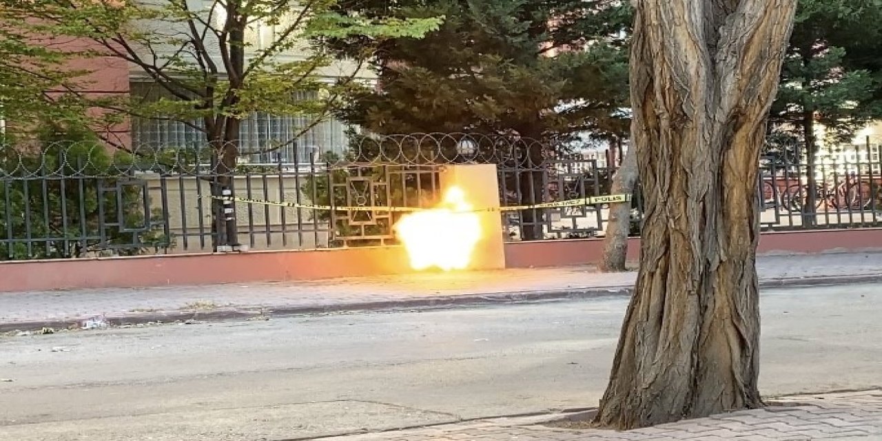 Konya’da Sokakta Unutulan Çanta Paniğe Neden Oldu, Fünye İle Patlatıldı