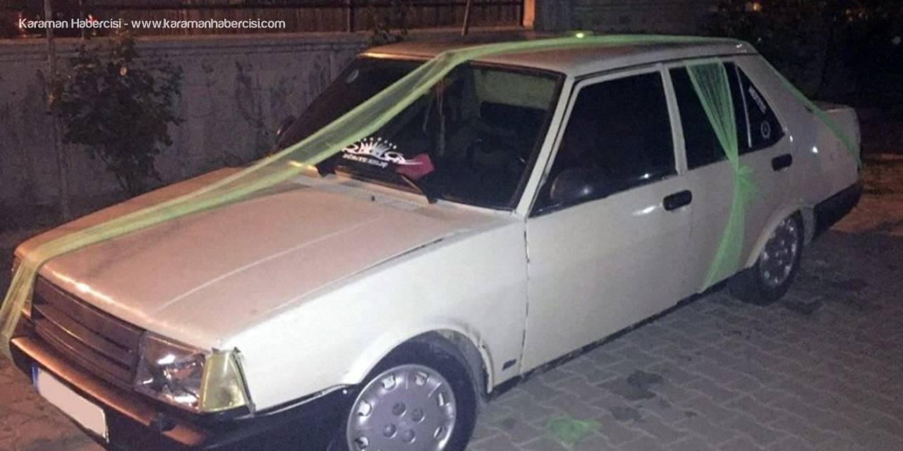 Konya'da Gelin Arabası Gibi Süslenen Otodan Bakın Ne Çıktı