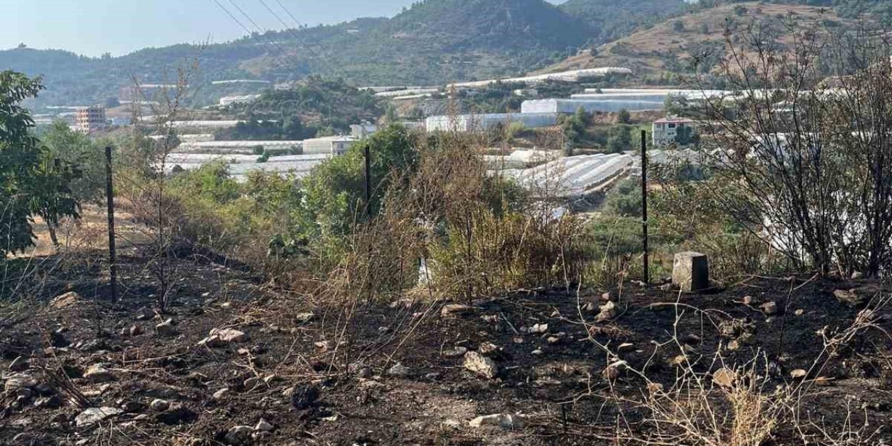 Alanya’da Otluk Alanda Çıkan Yangın Büyümeden Söndürüldü