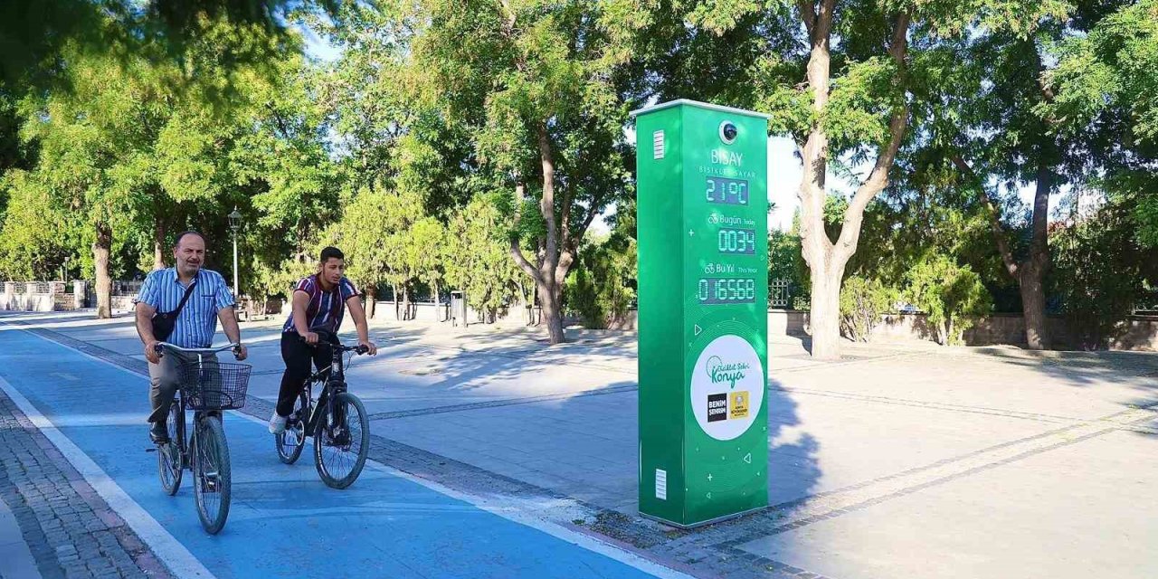Konya Büyükşehir’in Yapay Zeka Destekli Bisiklet Sayaçları Devrede