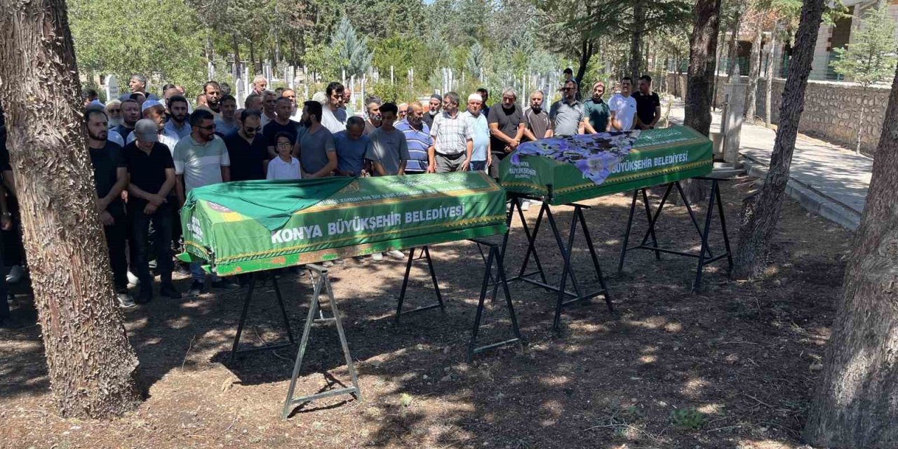 Konya’da Derede Boğulan Kız Kardeşlere Acı Veda