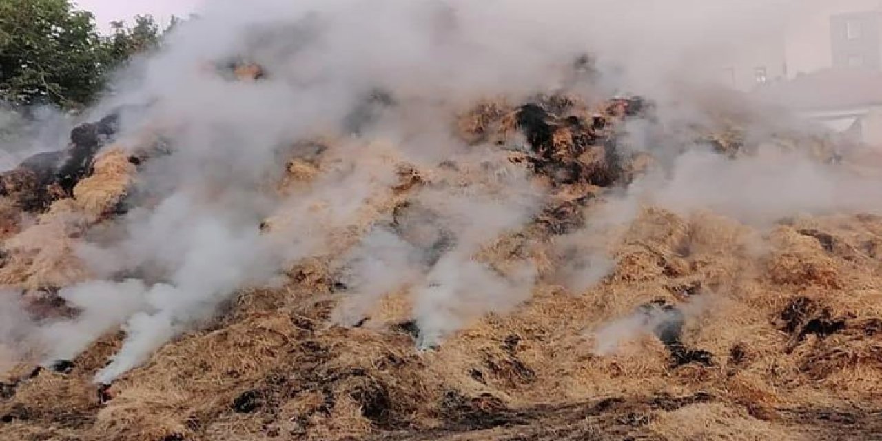 Ereğli’de Saman Balyası Yangını