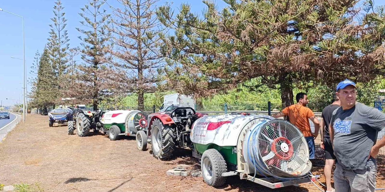 Refüjde Kurumaya Başlayan Ağaç Ve Bitkiler İçin Mahalleli Su Tankerleriyle Seferber Oldu