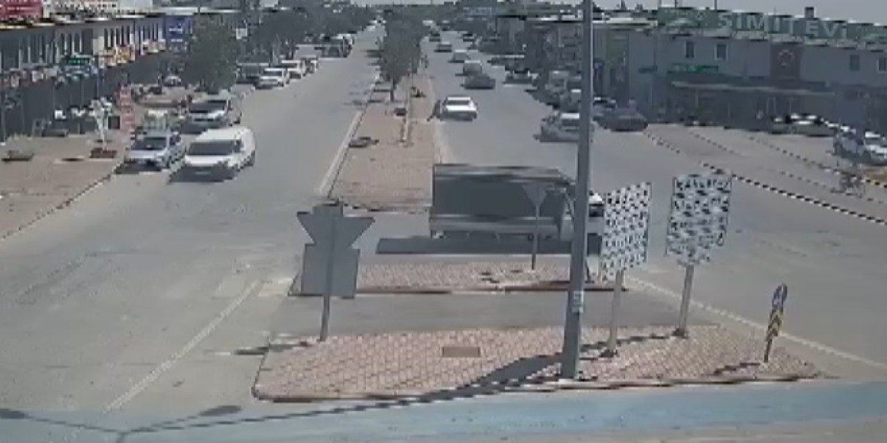 Konya’da Kaza Anları Kameraya Yansıdı