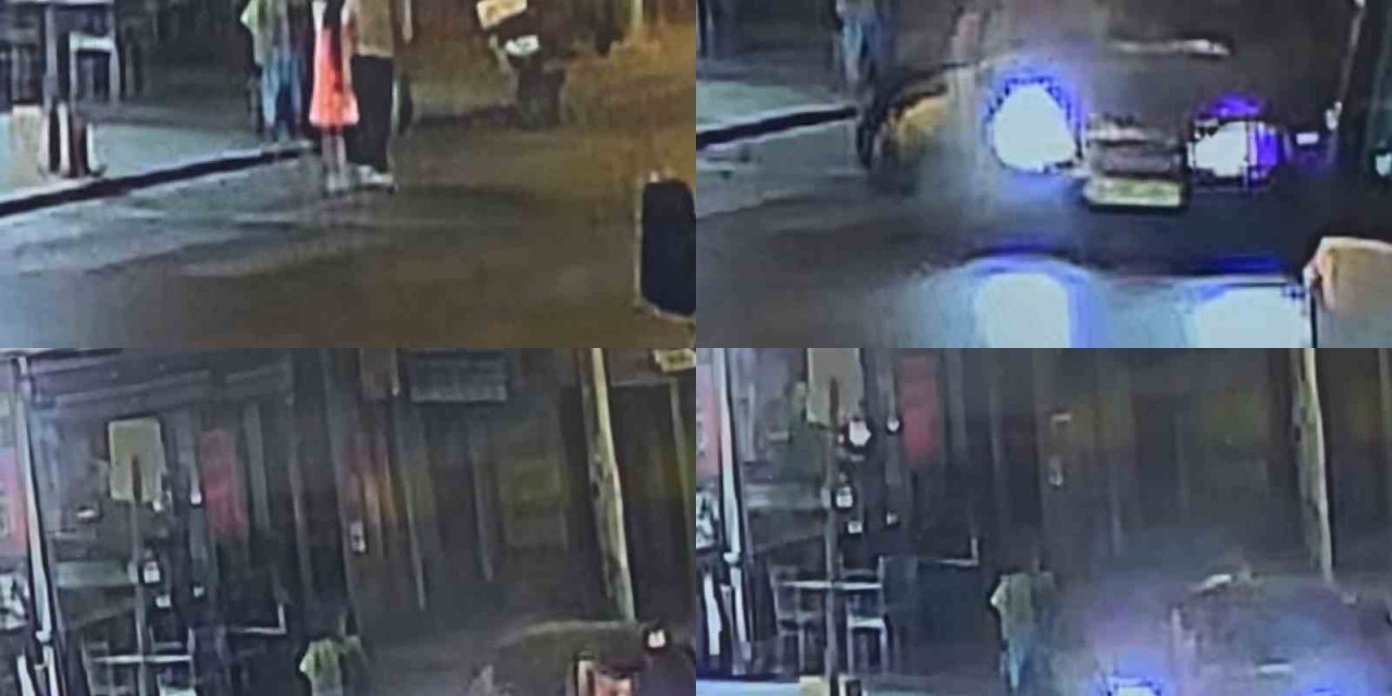 Anne Ve Kızına Otomobilin Çarptığı Kaza Kamerada