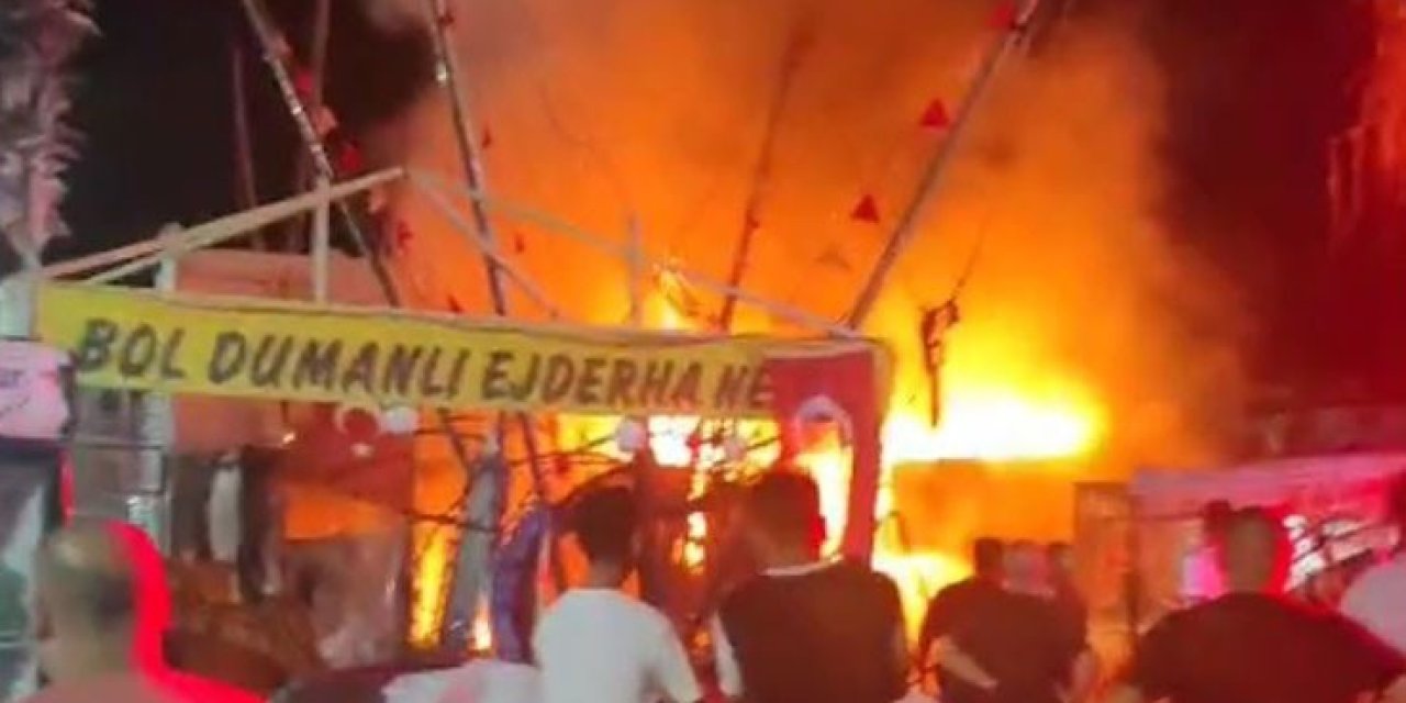 Tatil Bölgesindeki Lunaparkta Yangın