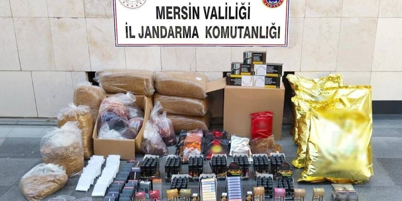 Mersin’de Kaçak Makaron Operasyonu