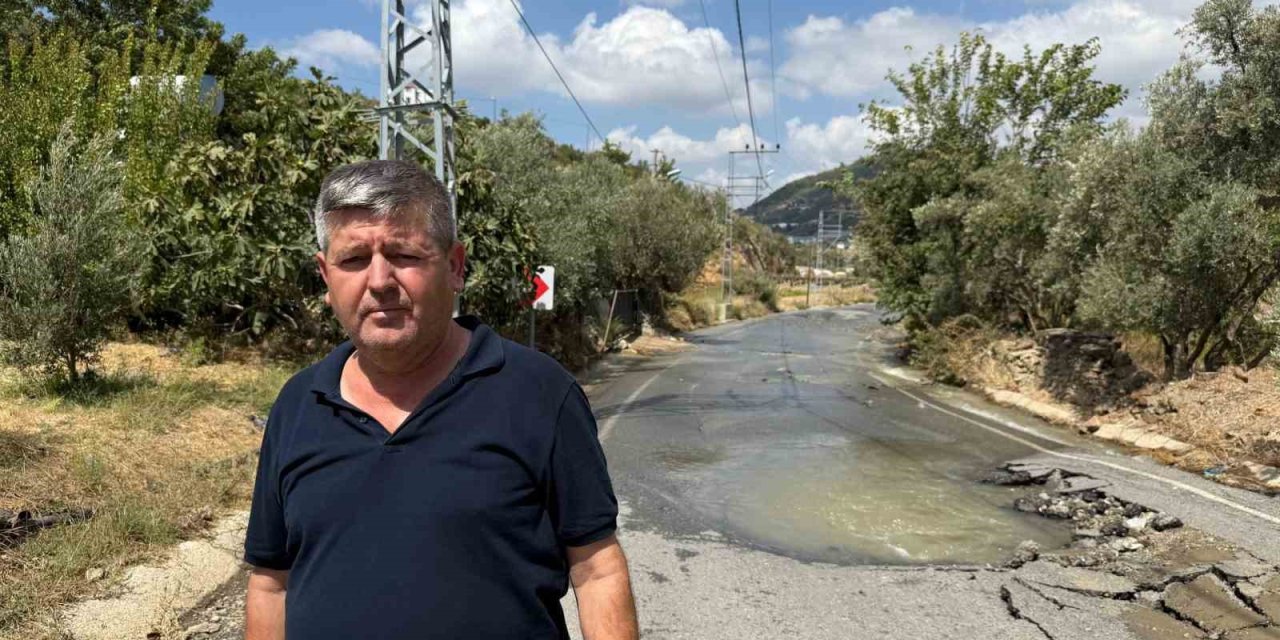 Gazipaşa’da Dsi’ye Ait Su Borusu Patladı, Yol Kullanılamaz Hale Geldi