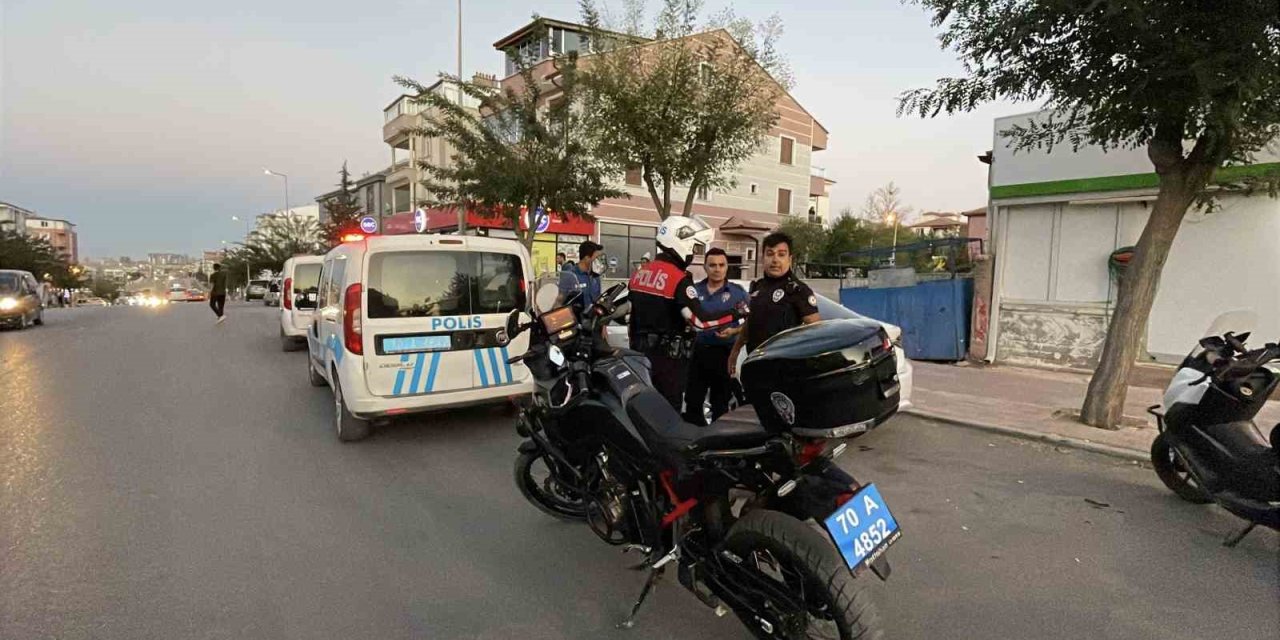 Karaman'da Polisten Kaçan Motosikletli Kovalamaca Sonucu Yakalandı!