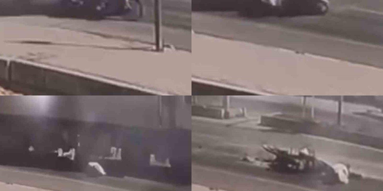 O Anlar Kamerada: Kamyon Motosikletliyi Ezdi