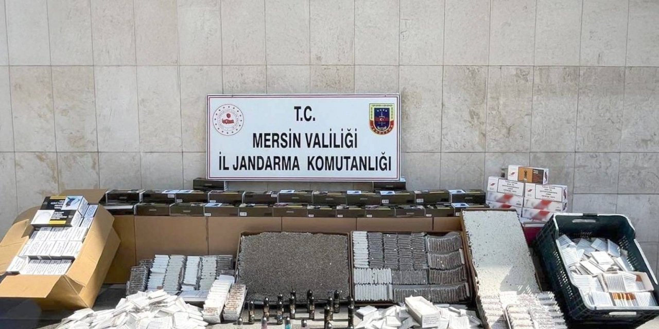 Mersin’de Kaçak Makaron Operasyonu: 2 Gözaltı