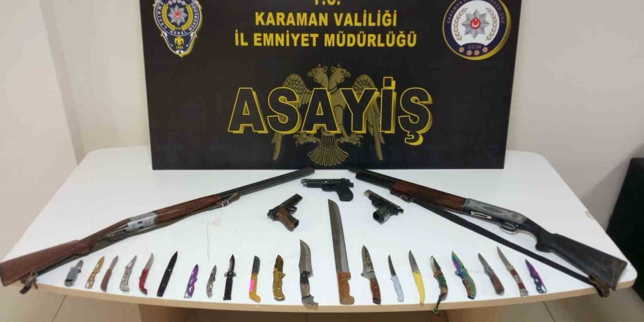 Karaman’da Uyuşturucu Ve Silahlar Ele Geçirildi: 13 Kişi Tutuklandı