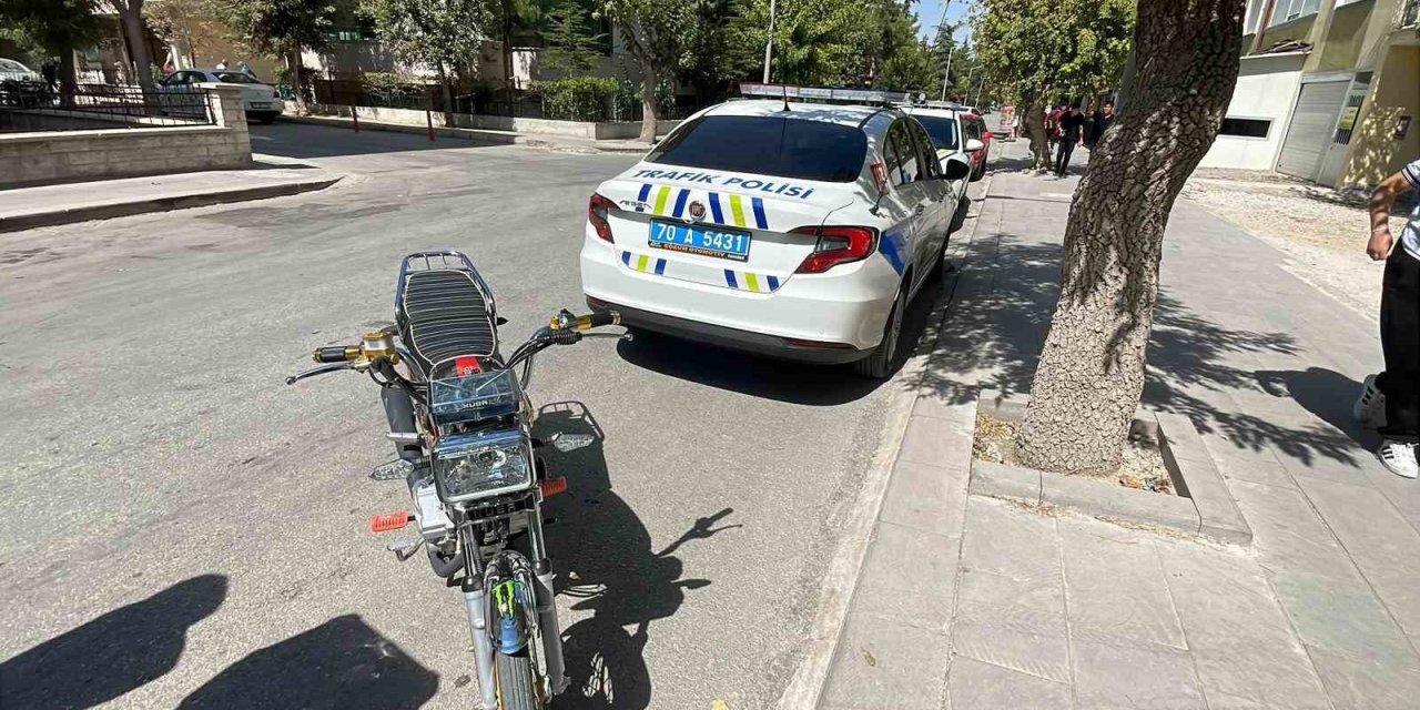 Karaman’da Motosikletten Düşen Çocuk Yaralandı