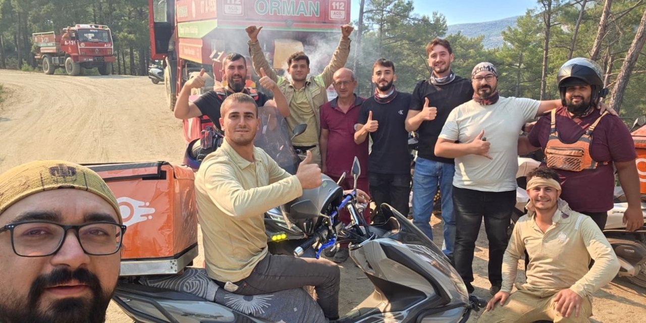 Antalya’daki Yangınlarda Motokuryelerden Ücretsiz Lojistik Destek