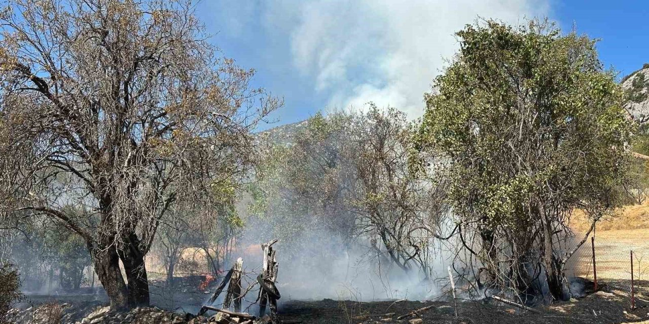 Akseki’de Otluk Yangın Büyümeden Söndürüldü