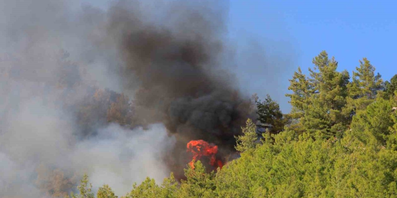 Serik’te Orman Yangınının Enerjisi Düşürüldü
