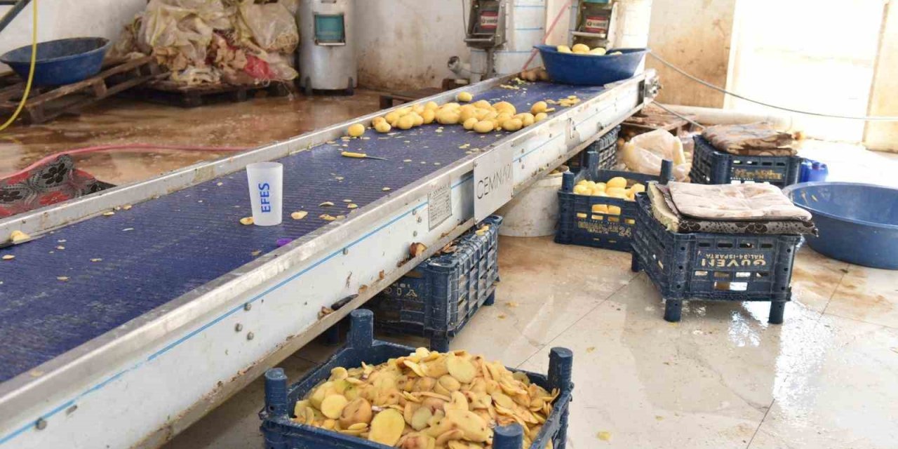 Otel Ve Restoranlara Verilen 1,5 Ton İşlenmiş Patates İmha Edildi