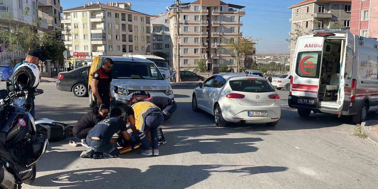 Karaman’da Kargo Aracıyla Çarpışan Elektrikli Bisikletin Sürücüsü Yaralandı
