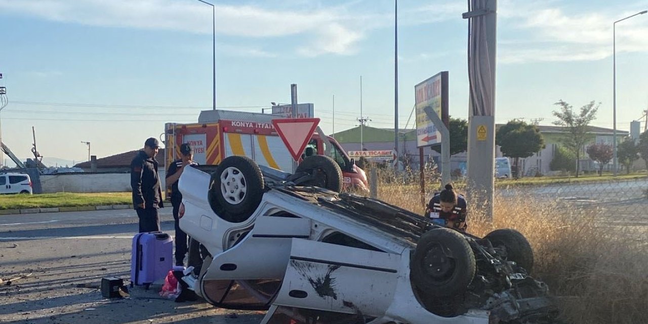 Konya’da Otomobil Takla Attı: 5 Yaralı