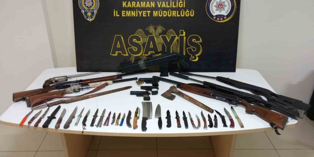 Karaman’da Uyuşturucu Ve Ruhsatsız Silahlar Ele Geçirildi: 8 Kişi Tutuklandı