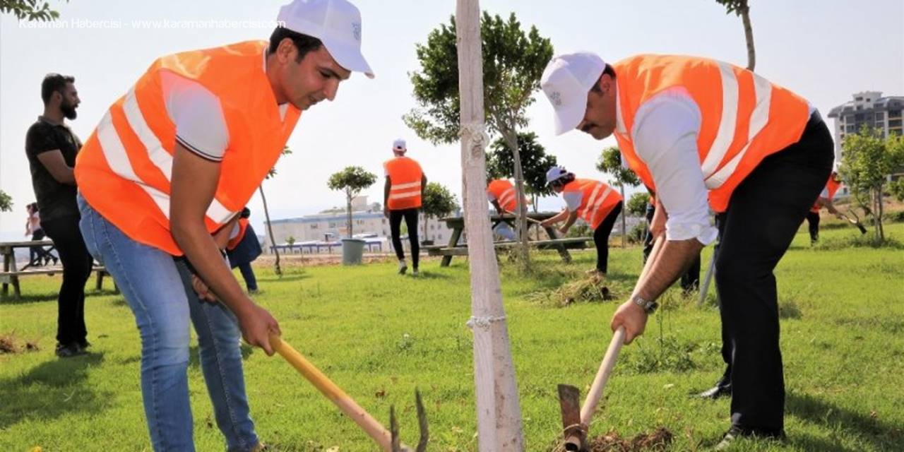 ALKÜ Rektörü Prof. Dr. Ekrem Kalan, Öğrencilerle Ağaçlara Bakım Yaptı