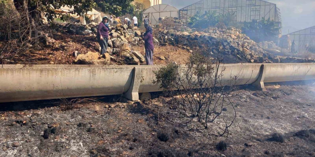 Gazipaşa’da Zirai Alanda Yangın Büyümeden Söndürüldü