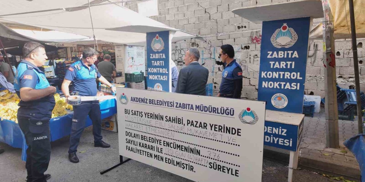Mersin’de Müşterisine Hakaret Eden Pazar Esnafına 30 Gün Faaliyetten Men Cezası